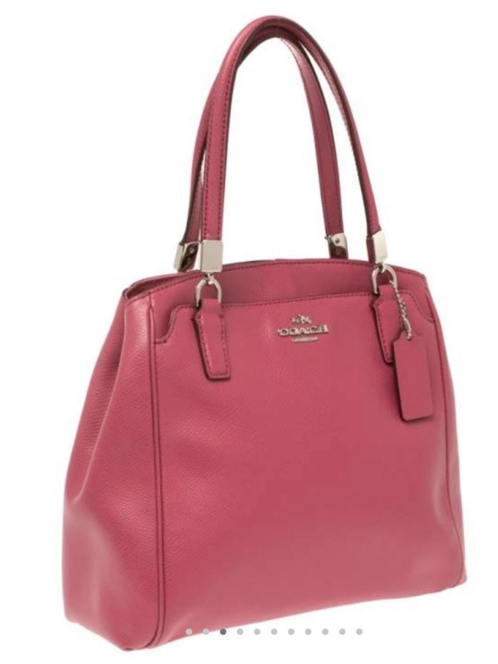 Coach Magenta leather Satchel New with Removable Strap - Picture 4 of 11